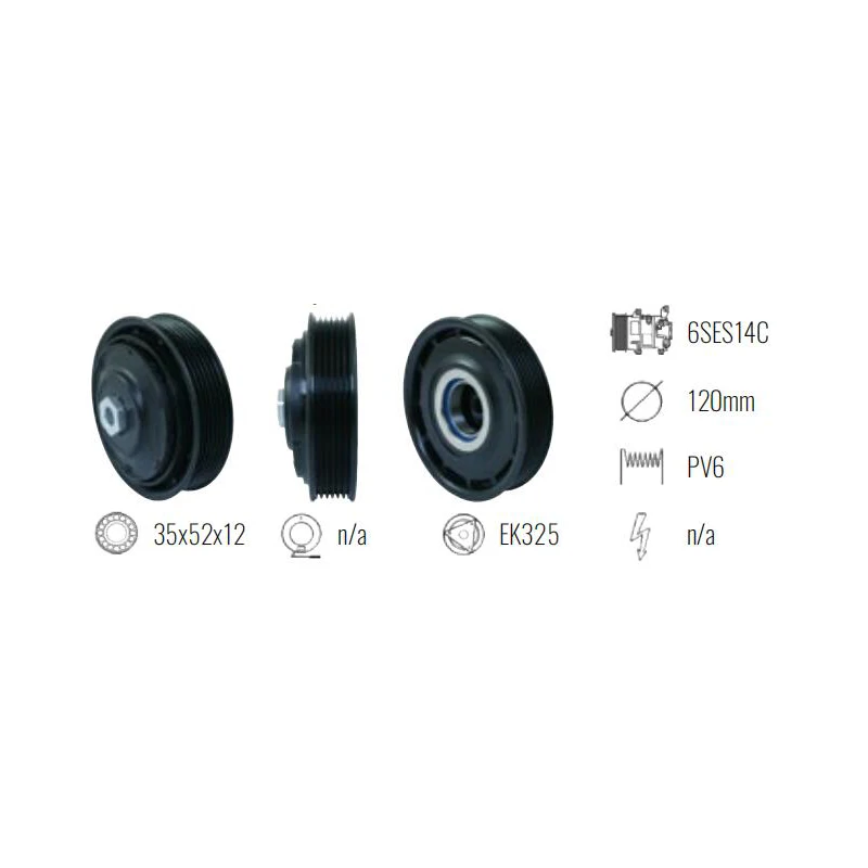 

CA594 CLUTCH ASSEMBLY 6SES14C 120MM 6PK for TOYOTA / LEXUS 447280-6571 4472806571