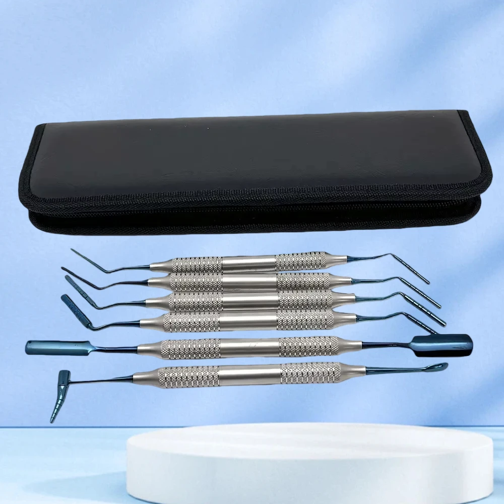 6 Teile/satz Dental Knochen Pfropfen Instrumente Set Dental Knochen Pulver Füllung Restaurative Löffel Plugger Zahnarzt Spachtel Füllstoff Werkzeug