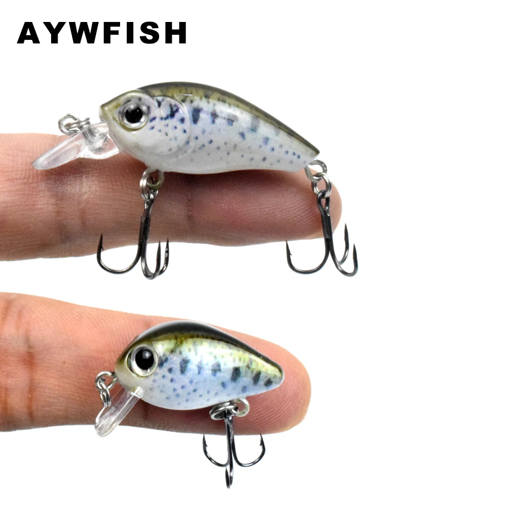 AYWFISH 1.7G / 3.5G Small Handmade Bass Fishing Lures Floating Hard