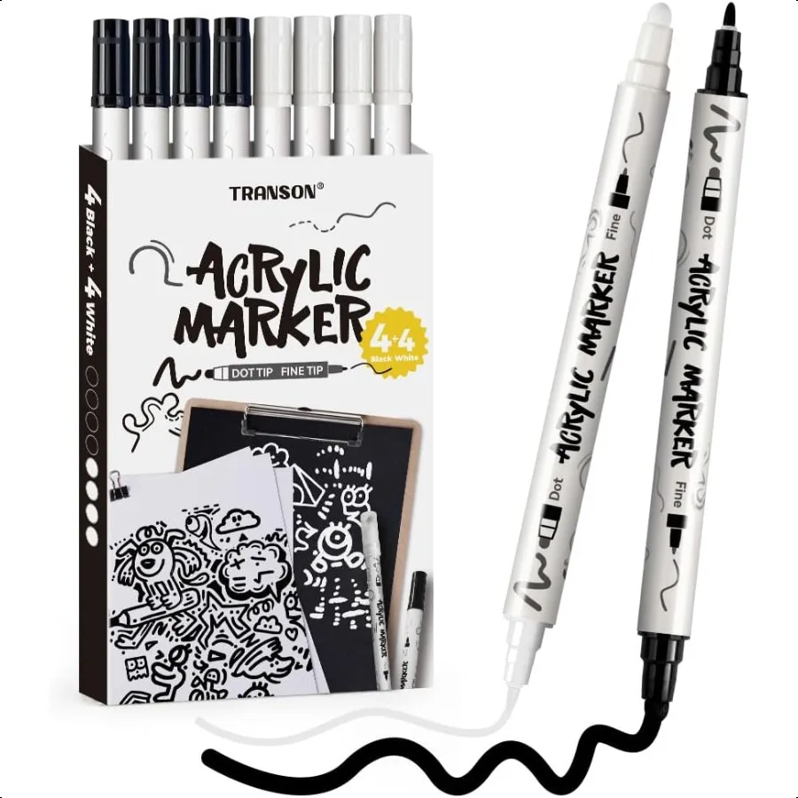 Dualtip Acrylic Paint Marker Set for Versatile Art