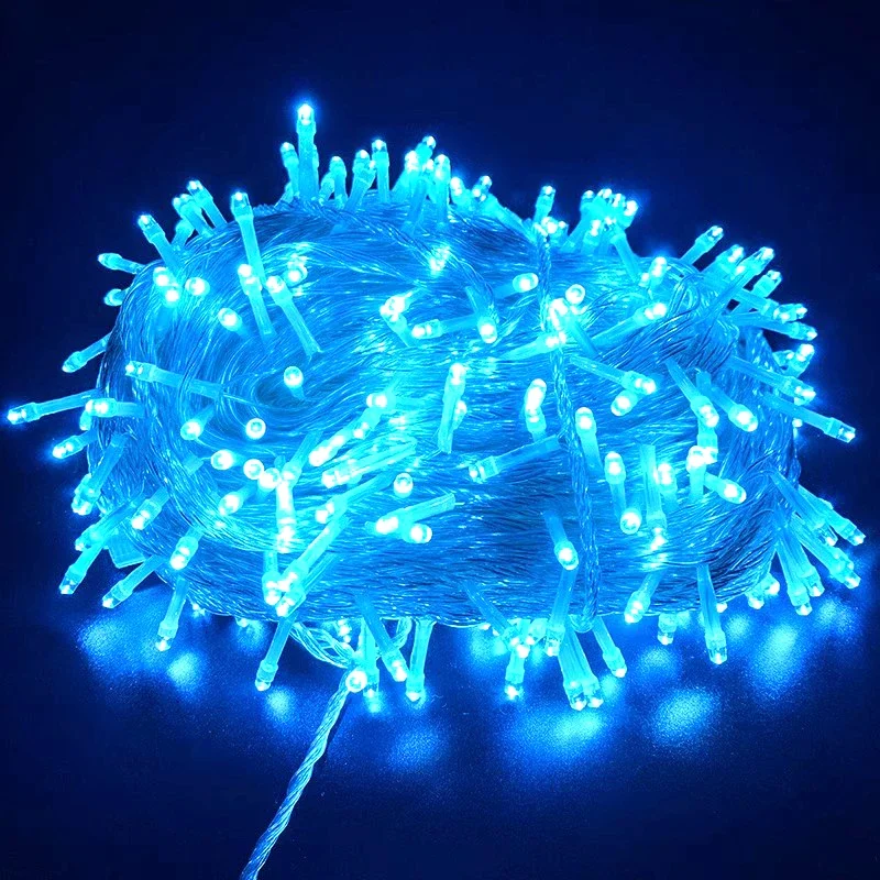thumbnail image 1 of Guirnalda de luces LED navideñas para exteriores, resistente al agua, de 100 a 600 m, para bodas, fiestas y vacaciones, 220 V, 1 of 5