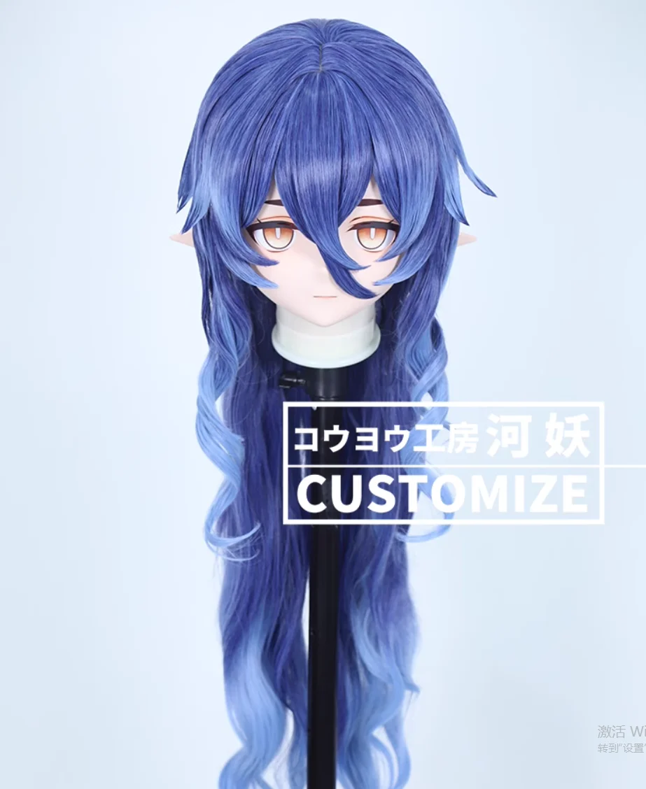 

C-412-53 Customize Full Head Resin Cartoon Cosplay Japanese Character Anime Role Play Crossdress Kigurumi Mask With Back Shell