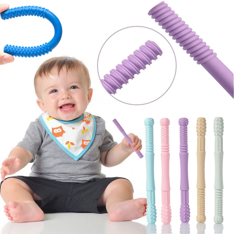 Baby Hollow Tube Teether Toy Infants Soother Nursing BPA Free Baby