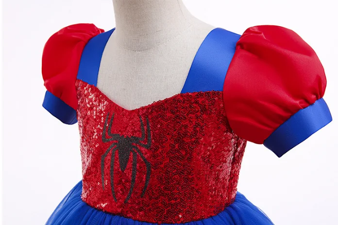 Mädchen Party Kleider Kinder Cosplay Anime Pailletten Tutu Prinzessin Kleid Spinne Cosplay Kostüm Halloween Geburtstag Karneval Party – Detail 10