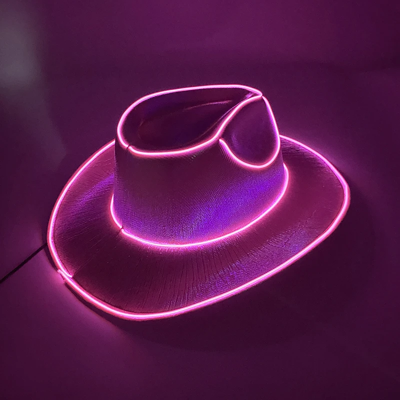 Sombrero con luz LED intermitente de Navidad vaquero rojo Papá Noel Cláusula occidental para accesorios de disfraz de Halloween, accesorios, cosplay, decoraciones navideñas Sombrero con luz LED intermitente de Navidad vaquero rojo Papá Noel Cláusula occidental para accesorios de disfraz de Halloween, accesorios, cosplay, decoraciones navideñas