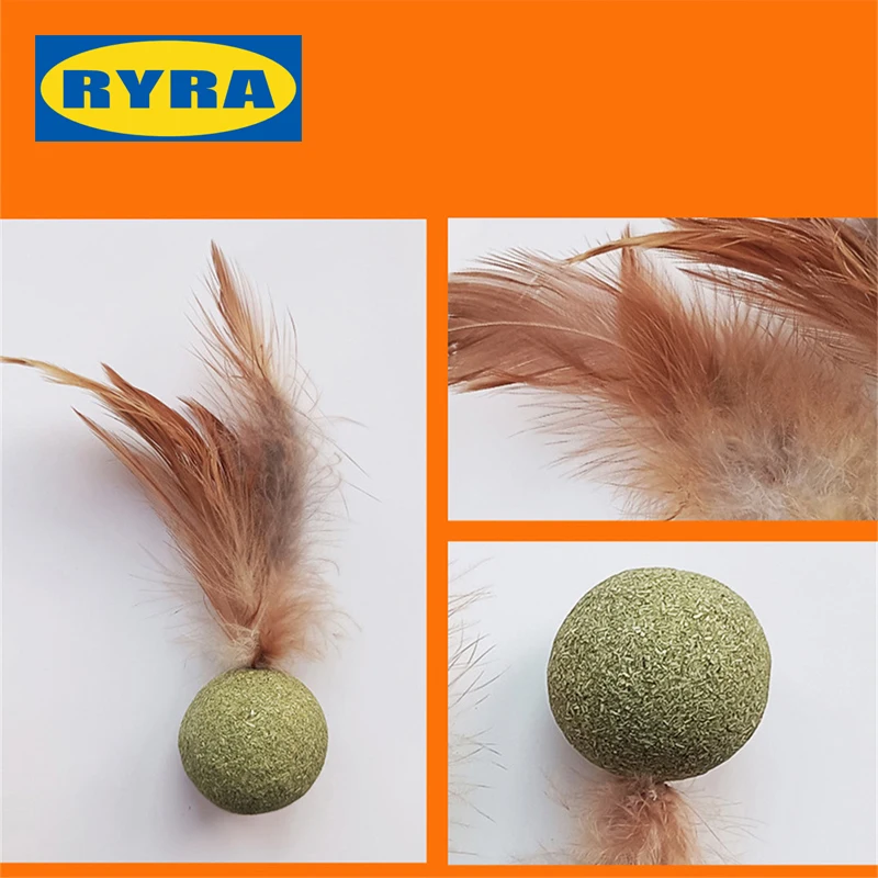 

1 шт., игрушка для кошек, мяч и перо