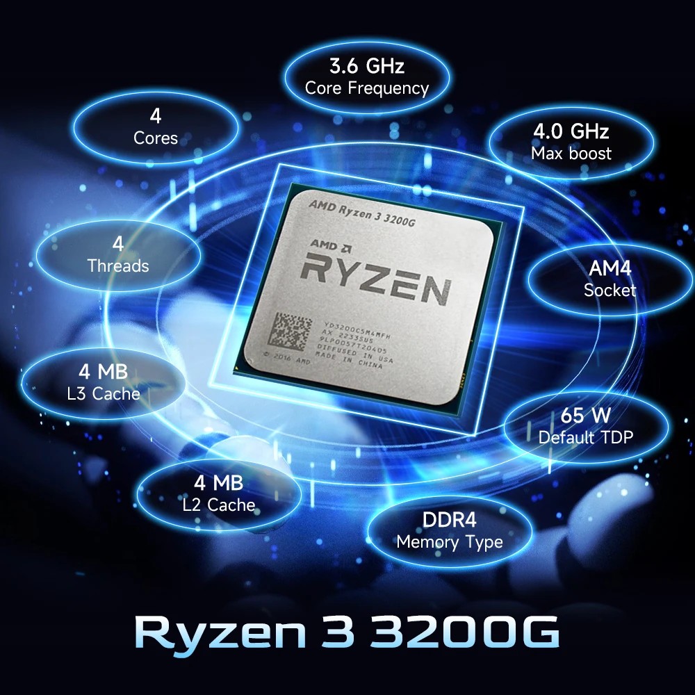 AMD Ryzen 3 3200G 4コア 4スレッド 新品 特価 CPU プロセッサー PCIe 