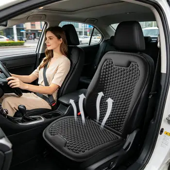Coprisedili Auto Rinfrescanti Ergonomici Traspiranti Universali Antiscivolo Estivi per SUV, Camion, Camper per Climi Caldi