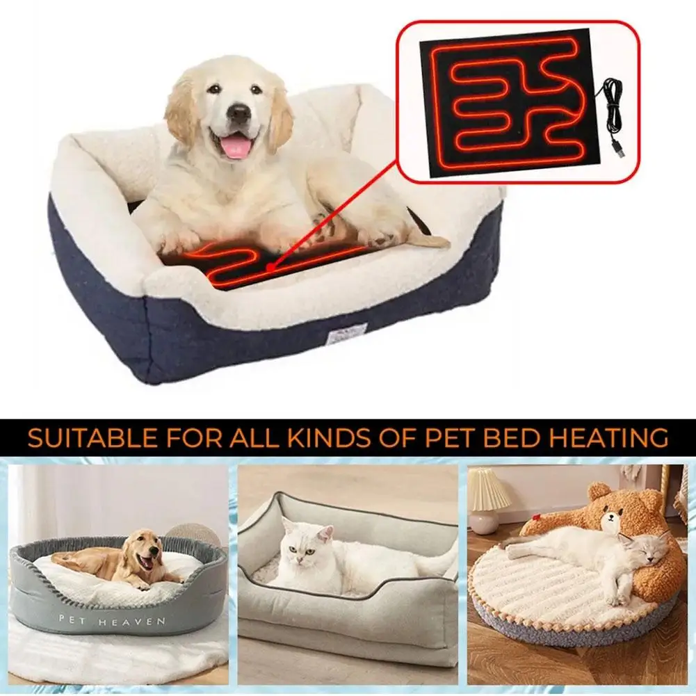 USB Seat Cushion Heater Heating Film Warm Folding Heated Sheet Car Seat Mat Cushion Pet Reptile Winter Warm Pads pet heated mat