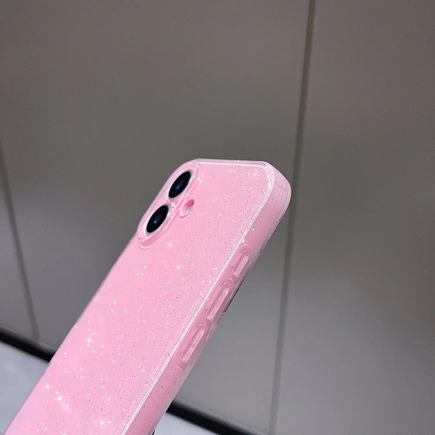 Pink Cute Glitter Sparkly Case Cover For iPhone 16 Pro Max 15 Plus 14 13 12 11 Women Girl Phone Accessories