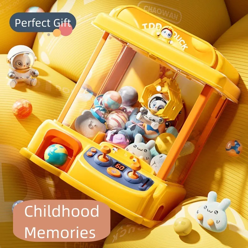Automatic Mini Claw Crane Machine Toy DIY Kids Coin Operated Play Game Doll Machines with Music and Light Children Birthday Gift 6