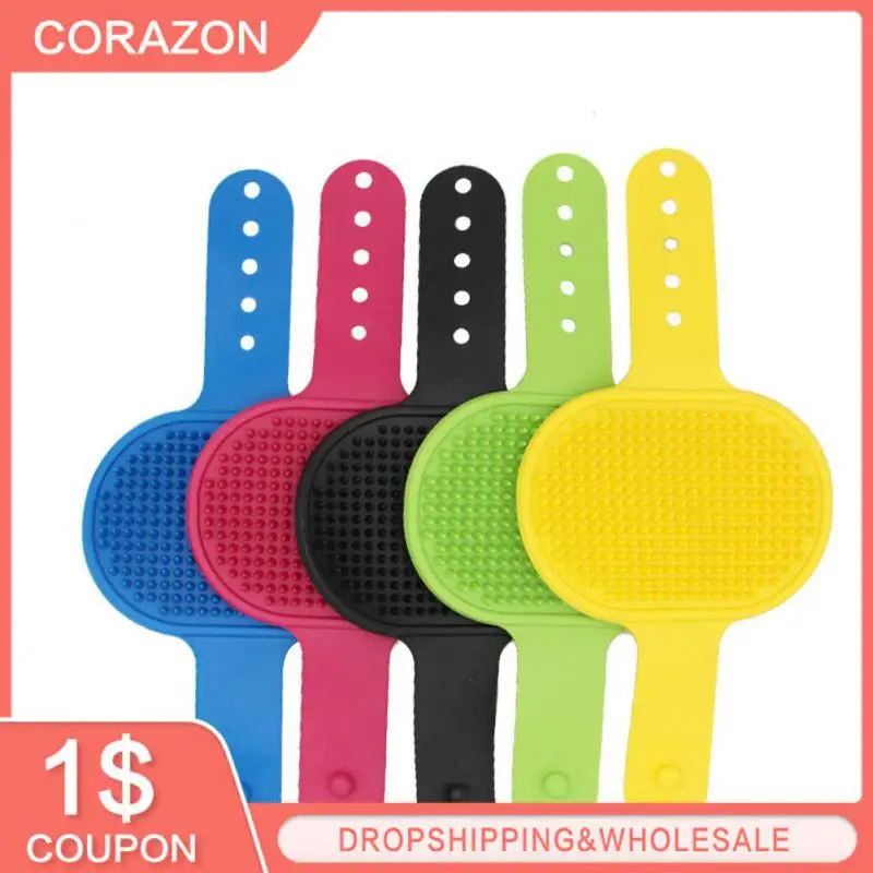 

Soft Rubber Pet Dog Brush Comb Cat Bath Brush Rubber Cleaning Glove Hair Fur Grooming Massage Brush For Dog Cats Washing Glove