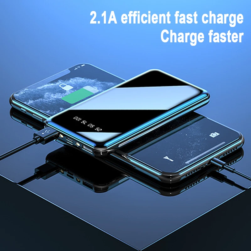 30000mAh Two-way Fast Charging Power Bank with Flashlight Mobile Phone Digital Display External Battery for Xiaomi Samsung best power bank Power Bank