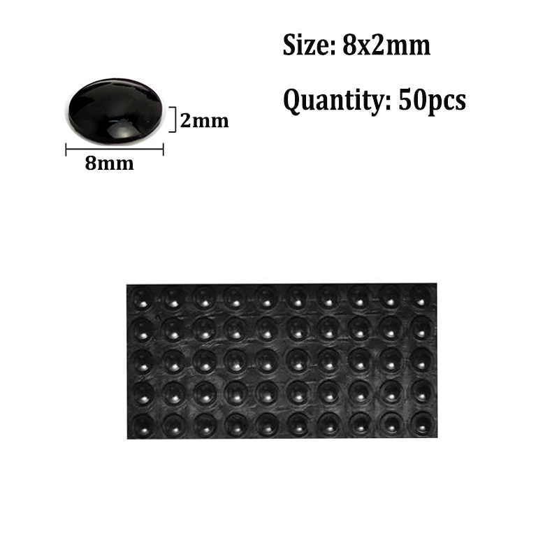 Durable Clear Self-Adhesive Rubber Bumpers