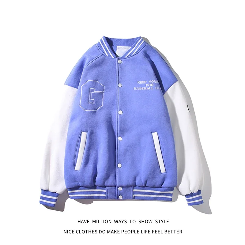 Giacca Unisex Varsity Invernale – Bomber Con Lettere E Ricami, Nera, Streetwear Per Uomo E Donna