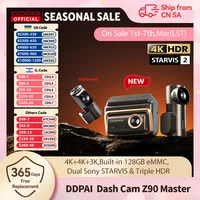 DDPAI 4K+4K New Z90 Master Dual 4K Front Rear Dual HDR for Sony Car Dash Cam ADAS Parking 5GHz WiFi Camera DVR Video Recorder