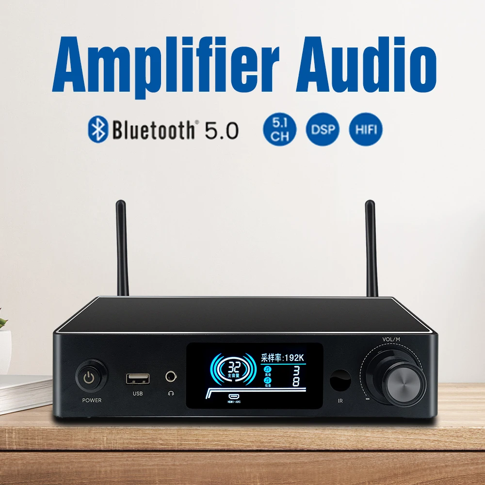 WA80 PRO ESS9023 WiFi and Bluetooth HiFi Stereo Class D Digital Multiroom Amplifier with Tadil Airplay Equalizer Free App