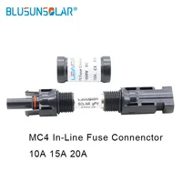 Connecteur solaire IP68 1000V DC mâle à femelle, connecteur porte-fusible solaire en ligne avec fusible unique 2/3/5/10/12/15/20A /30A/32A 3