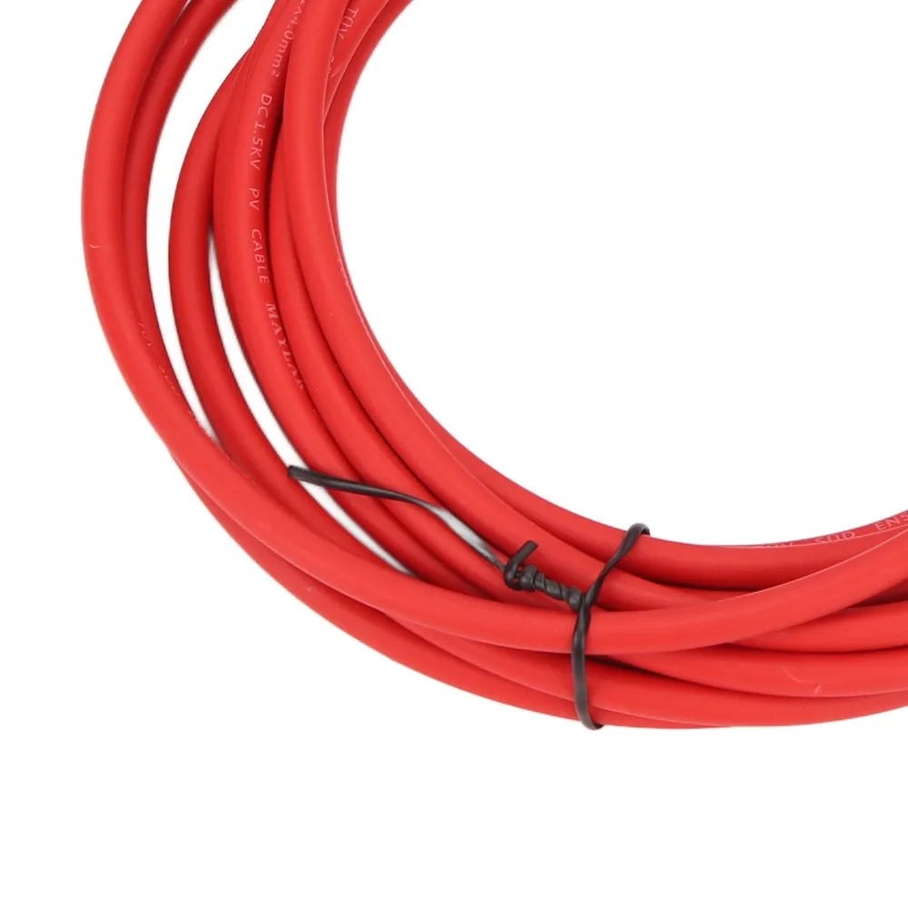 1쌍 실용적인 12AWG 태양광 패널 와이어 4mm² 검정&빨강 태양광 어댑터 연장 케이블 태양광 패널 배선 와이어 태양광 시스템