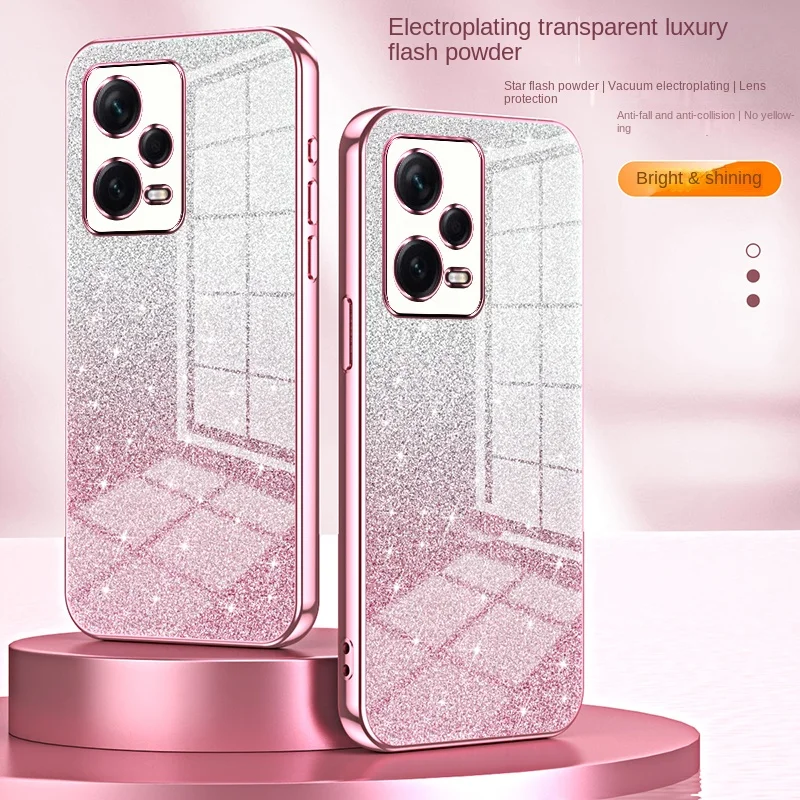 Glitter Plating Soft TPU Phone Case Cover