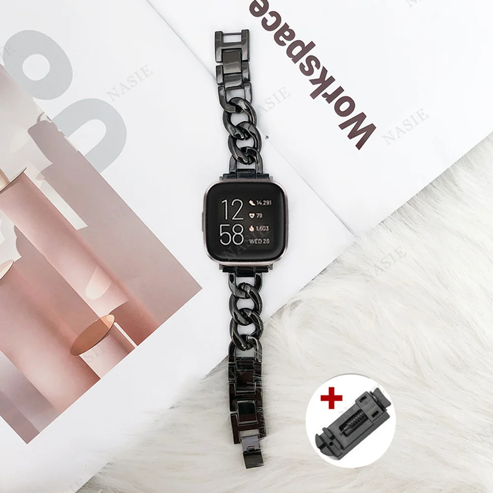 Luxury Metal Bracelet Strap for Fitbit Versa and Sense Series