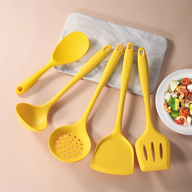 Silicone Cooking Utensils Set Non-Stick Spatula Shovel Soup Spoon