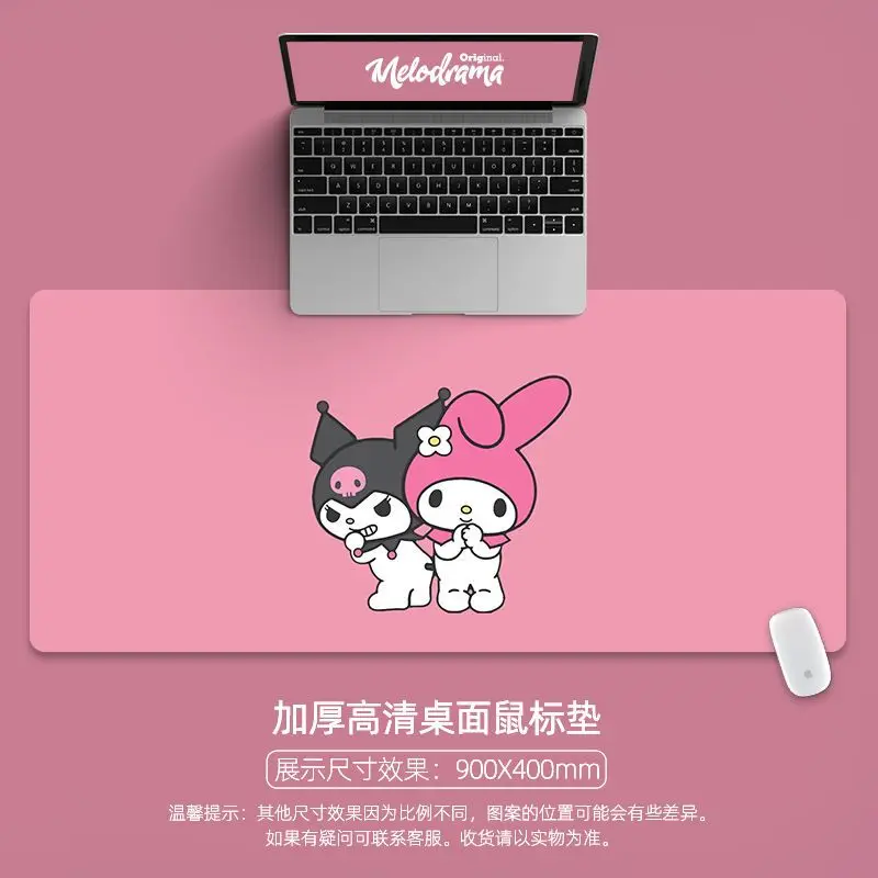 Kawaii Sanrio Kuromi Mouse Mat Oversized Cartoon Sports Game Keyboard Pad My Melody Mouse Pad Desk Pad Desktop Decoration Anime theme mechanical keyboard wired e sports computer game notebook silent typing