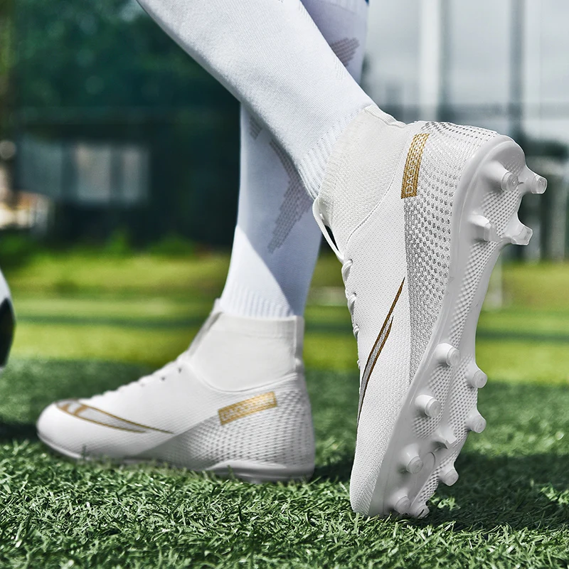 DR.EAGLE Fashion New Specializedl Football Shoes Men's High Ankle Sports Shoes Lightweight Football Children Boy Breathabl football shoes