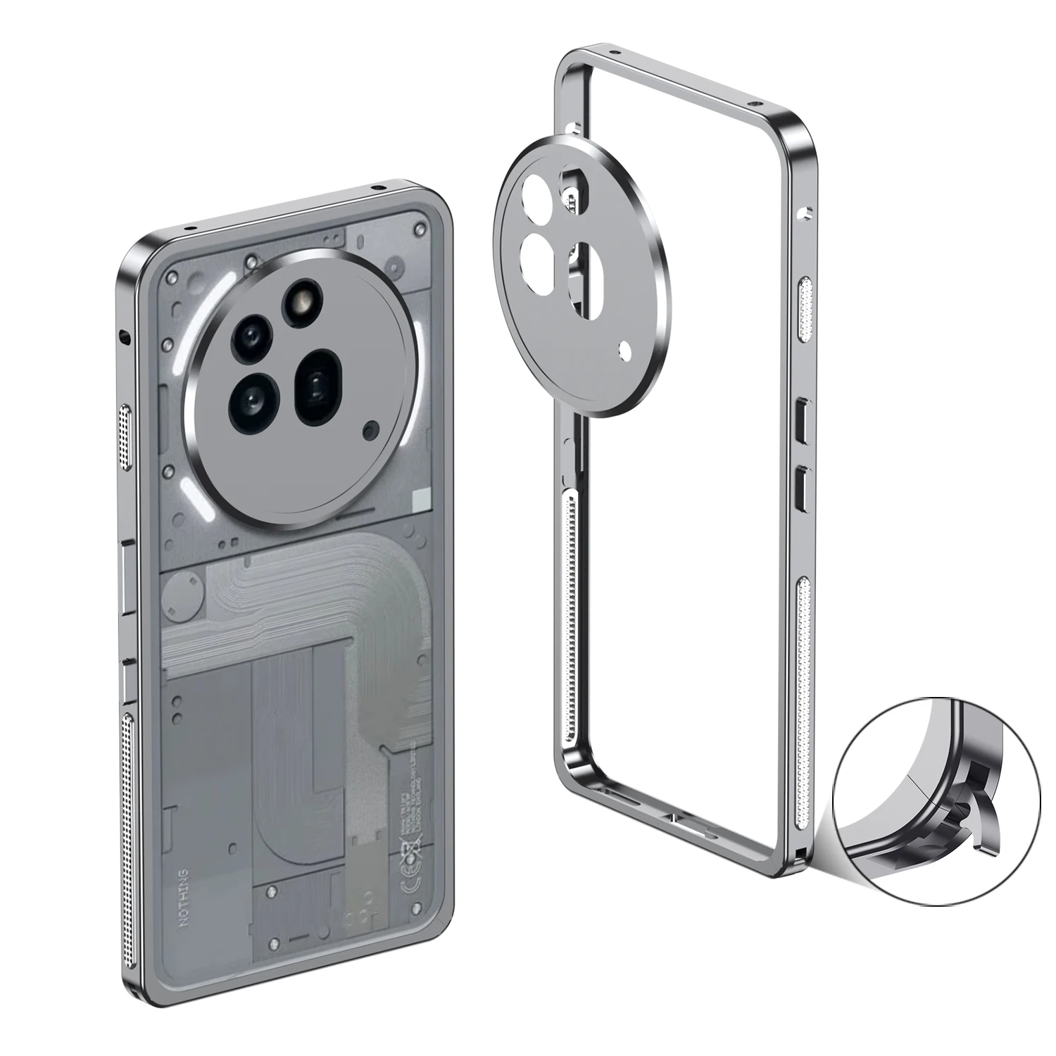Luxury Metal Frame Heat Dissipation Shockproof Bumper Case