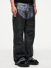 Digital Three-dimensional Printing Washed Straight Jeans Distressed Y2k Men’s Jeans 3