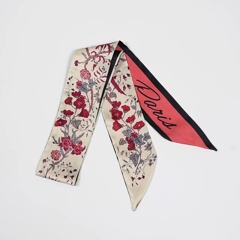 

Flower Room Parrot Brand Scarf Women Silk Scarf Skinny Bag Scarves 2021 Design Wrist Towel Foulard Neckerchief Headband For Lady
