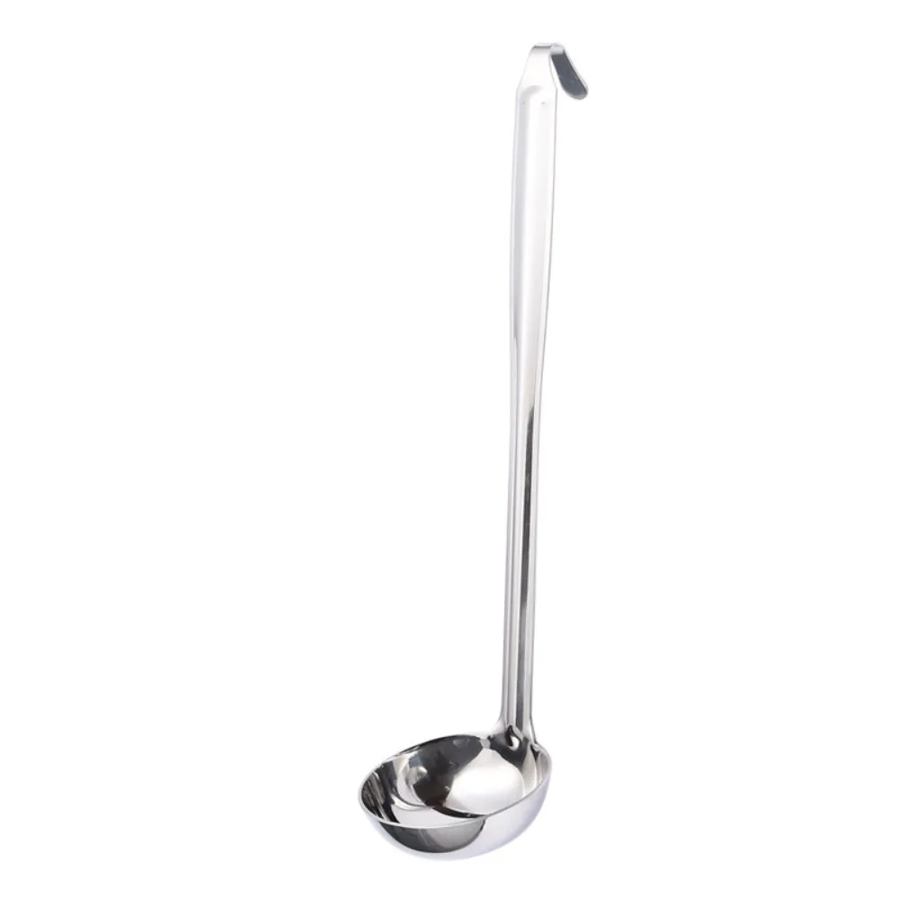 Kitchen Utensils Hook Long Handle Soup Ladle Rust-proof Thickened Slotted Spoon Stainless Steel Colander Wine