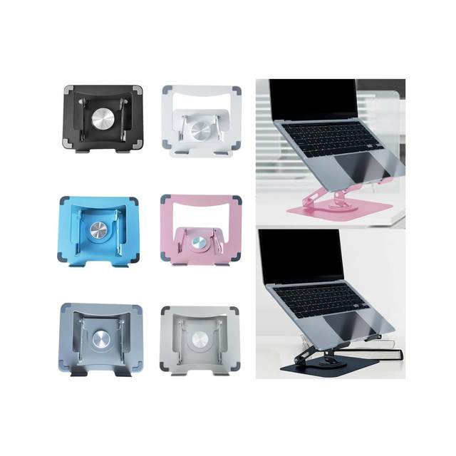 Folding Laptop Stand Laptop Holder Adjustable Height Book Stand for Reading Bracket Sturdy Swivel Stand Portable Notebook Stand