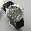 BLIGER 41mm Mechancial Men's Watch DomedSapphire Glass NH35A PT5000 Movement Rubber Strap Silver Ceramic Bezel Gray Dial No Date 4