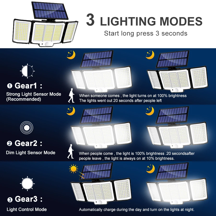 com controle remoto, luz solar ao ar