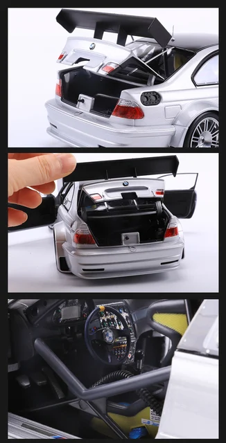 ERREJ 1:18 Für BMW-M3-E46 GTR Legierung Automodell Kinder Spielzeug Hobby  Geschenke Sammlung Ornament Display (Color : Blue, Packing : with Box) :  : Spielzeug