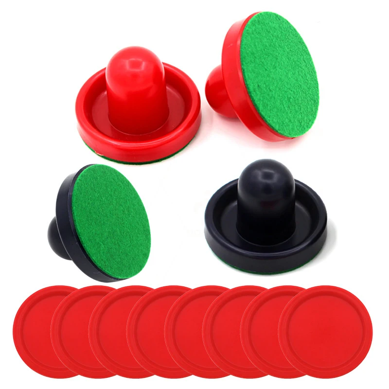 76mm 1set  Air Hockey Accessories Putter Table Hockey Accessories Push Handle With Fleece Red And Black Set Entertainment Tool