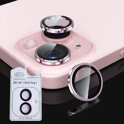 Pink Lens Film HD Tempered Glass Circle Camera Protector - 16pro 16pro max (Pink)