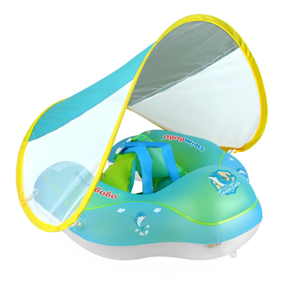 Baby Swimming Rings Sun Protection Sunshade Inflatable Pool Kid Water Party Toys Safety Children for Baby Care