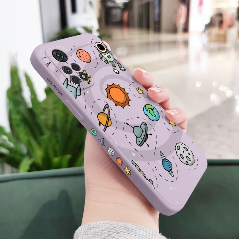Astronaut-Themed Liquid Silicone Phone Case