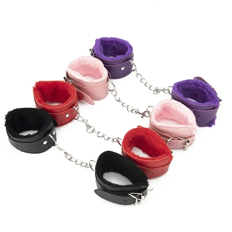 

PU Leather Handcuffs Sex Bondage Restraints Wrist Hand Cuffs Product,Adult Game Toys for Women&Men Products Bdsm Fetish Sex Toy