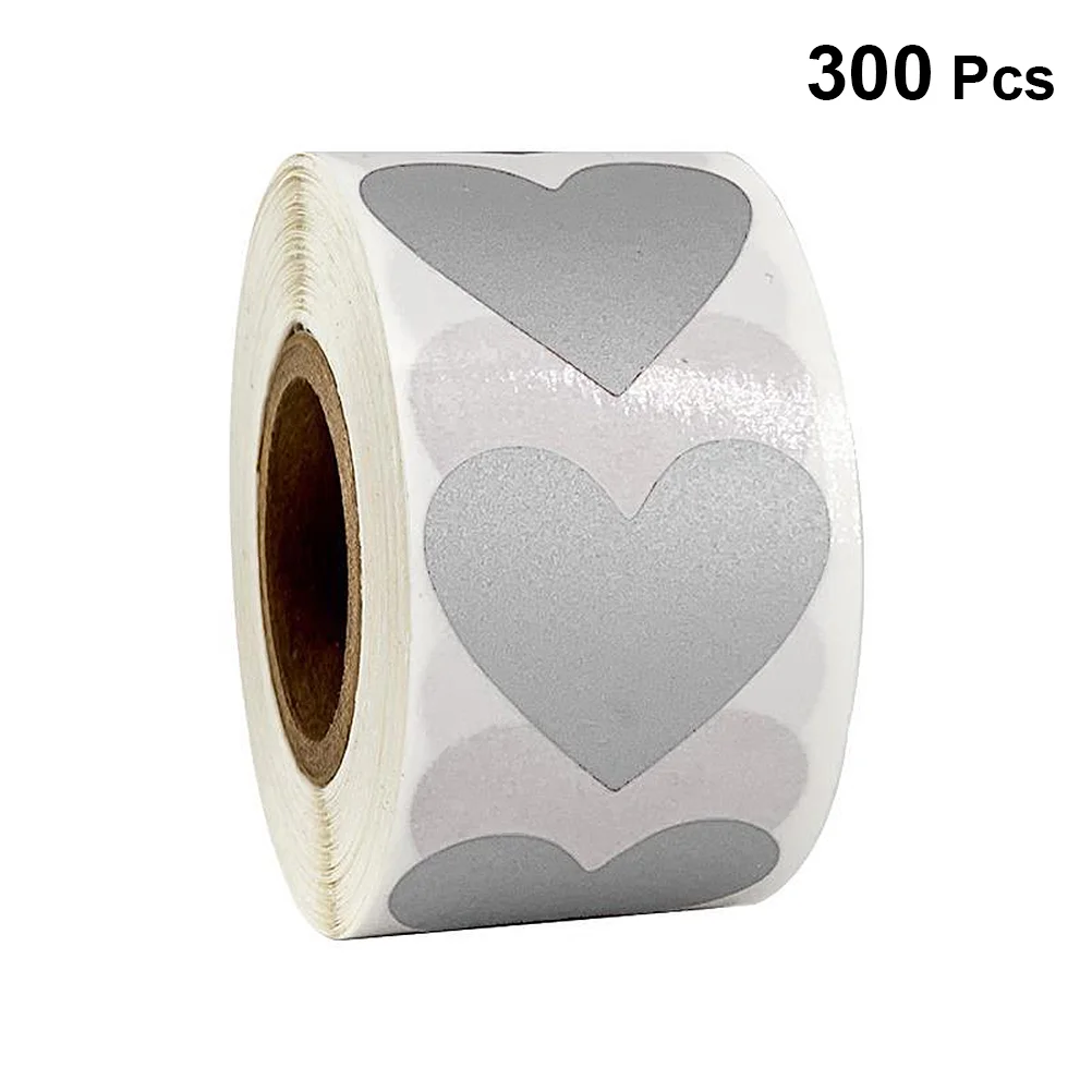 

Heart- shaped Scratch off Stickers Party Banquet Label Stickers Gift Wrapping Stickers Stickers 300