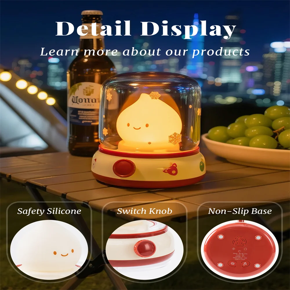 Led 야간 조명 충전식 디밍이 가능한 테이블 램프 보육 침실을위한 어린이 야간 조명 귀여운 생일 선물