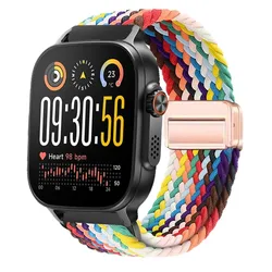 Braided Magnetic Wristband Strap for Smartwatches - Universal 22mm Strap Accessory (Pride edition)