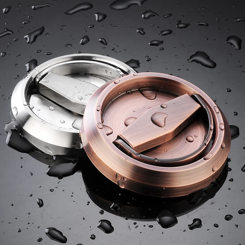 Hidden Door Handle Lock Invisible Recessed Single Side Pull Ring Stainless Steel Door Lock door lock