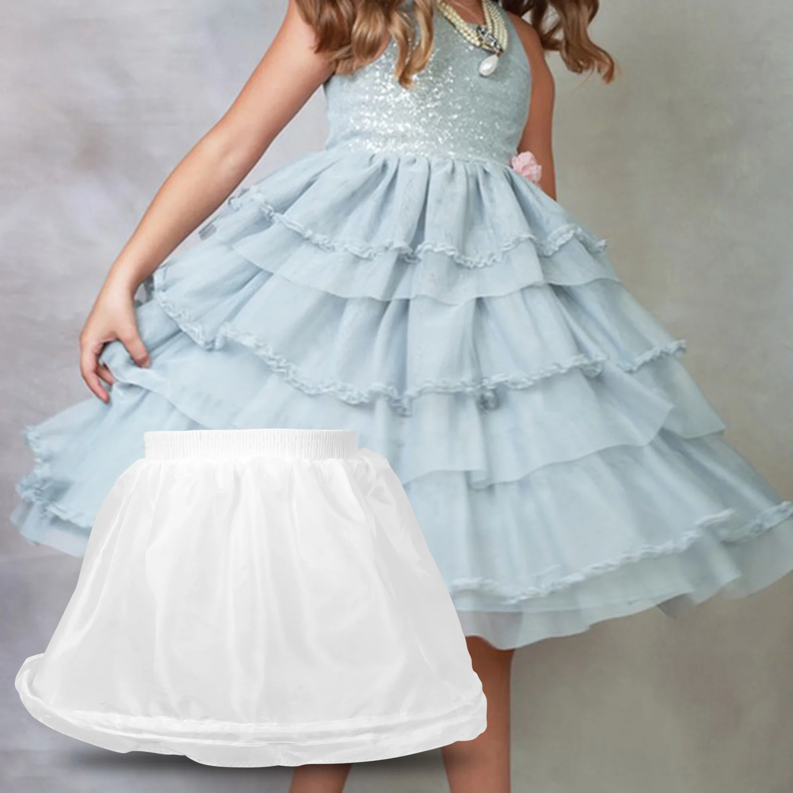 Children's Panniers Girl Crinoline Skirt Slip Dress for Gauze Petticoat Underskirt