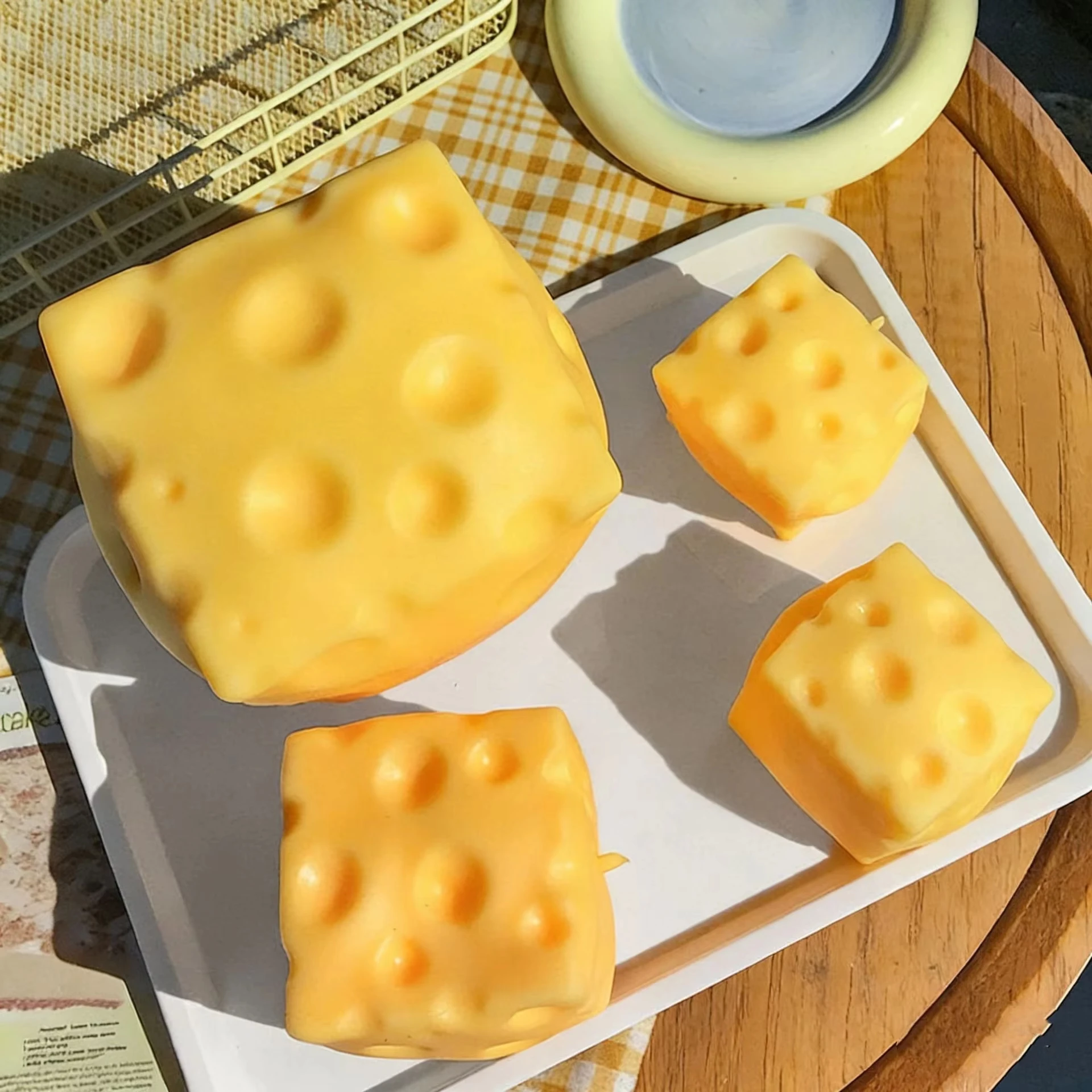 Cheese Squishy Giant Simulated Cheesecake Stress Relief Toy – Super Soft Slow Rebound Fidget Gift