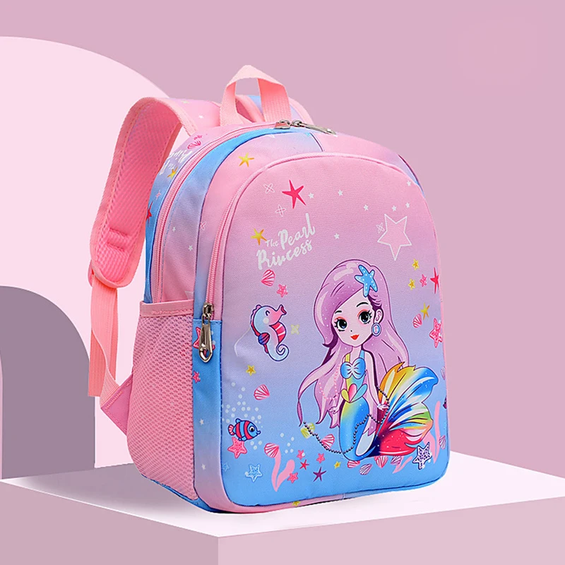 Kids Girls Backpack Cartoon Unicorn Mermaid Print School Bag For Kindergarten Elementary Backpacks For Children Girls 1