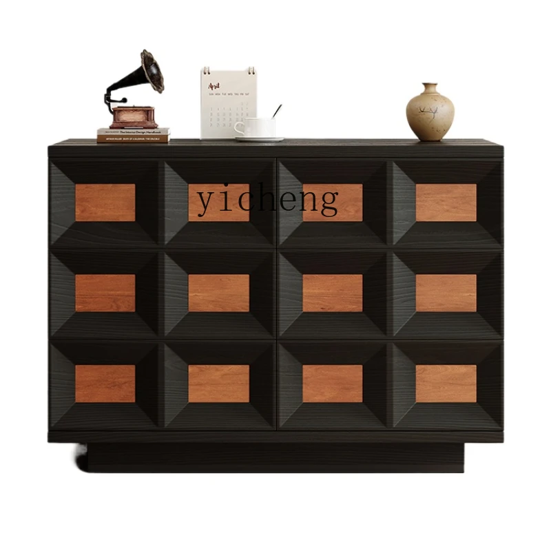 

XL Retro Style Solid Wood Chest of Drawers Mid-Ancient Drawer Storage Sideboard Cabinet