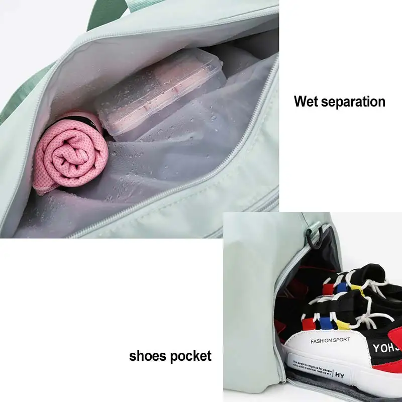 Women Sports Gym Bag Travel Dry Wet Bag Handbag Multifunction Swimming Shoulder Messenger Weekend Fitness Training Bag